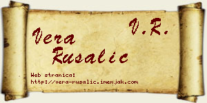 Vera Rusalić vizit kartica